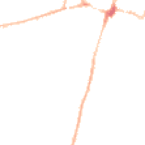 Night-time road noise heatmap for SO23 9SL