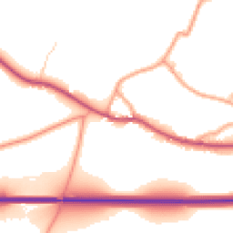 Daytime road noise heatmap for SO24 0AQ