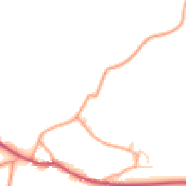 Daytime road noise heatmap for SO24 0AU
