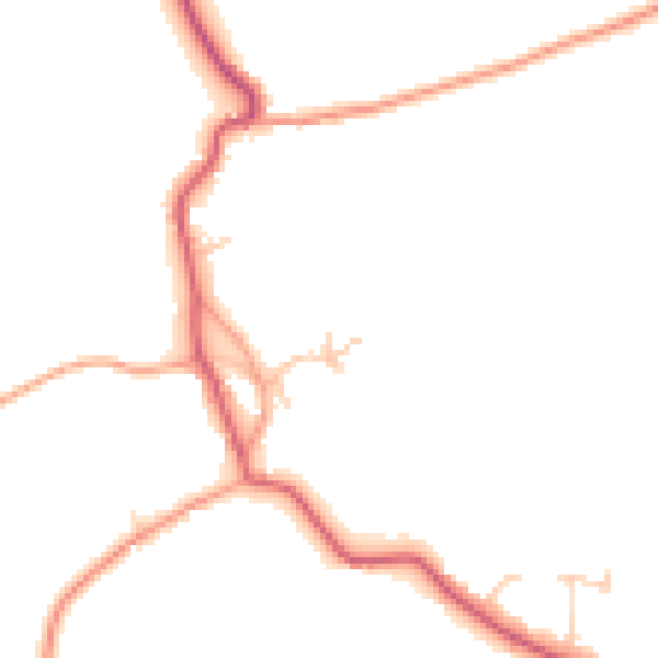Daytime road noise heatmap for SO24 0EY