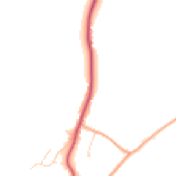 Daytime road noise heatmap for SO24 9DW