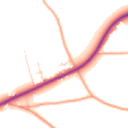 Daytime road noise heatmap for SO24 9FP