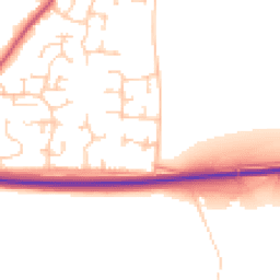 Daytime road noise heatmap for SO24 9ND