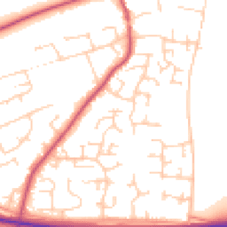 Daytime road noise heatmap for SO24 9PE