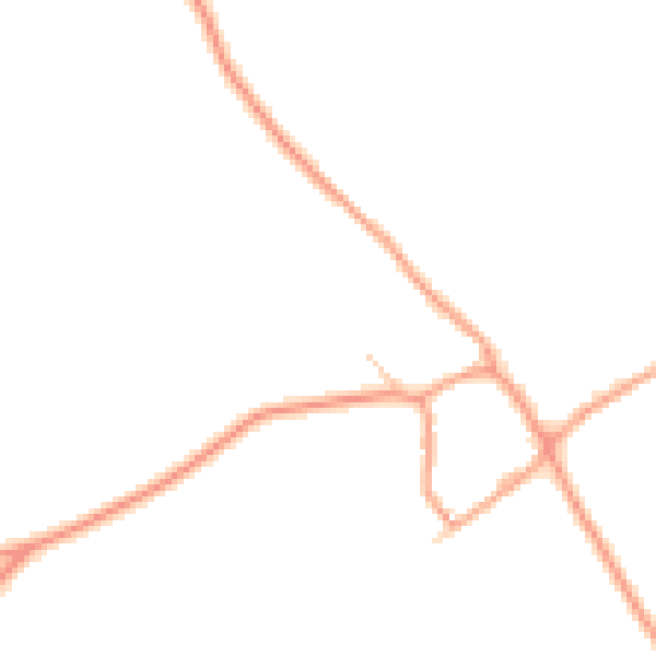 Daytime road noise heatmap for SO24 9RA