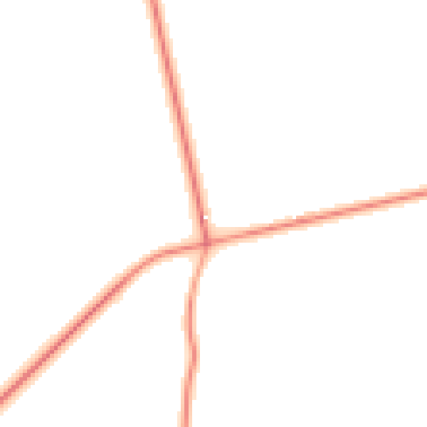 Daytime road noise heatmap for SO24 9TZ