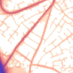 Daytime road noise heatmap for SO30 0BH