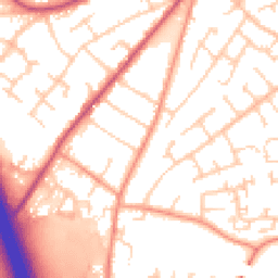 Daytime road noise heatmap for SO30 0BX