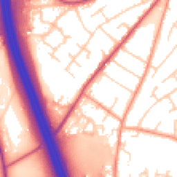 Daytime road noise heatmap for SO30 0DE