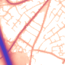 Daytime road noise heatmap for SO30 0DJ