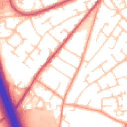 Daytime road noise heatmap for SO30 0DN