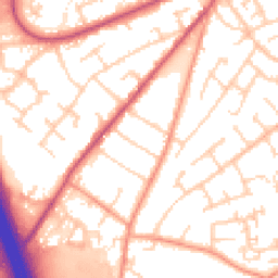 Daytime road noise heatmap for SO30 0DP