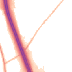 Night-time road noise heatmap for SO30 0DR