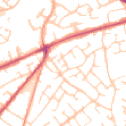 Daytime road noise heatmap for SO30 0DT