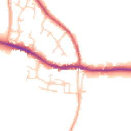 Daytime road noise heatmap for SO30 2EA