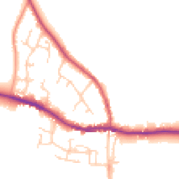 Daytime road noise heatmap for SO30 2ED
