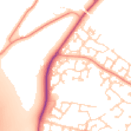 Daytime road noise heatmap for SO30 2RN