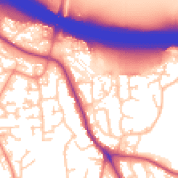 Daytime road noise heatmap for SO30 3AL