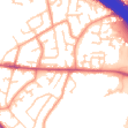 Daytime road noise heatmap for SO30 3DZ