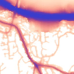 Daytime road noise heatmap for SO30 3FA