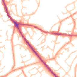 Daytime road noise heatmap for SO30 3FD