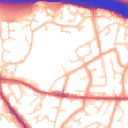 Daytime road noise heatmap for SO30 3FF