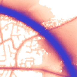 Daytime road noise heatmap for SO30 3HU