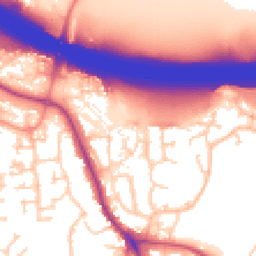 Daytime road noise heatmap for SO30 3JL