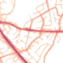 Daytime road noise heatmap for SO30 3JN