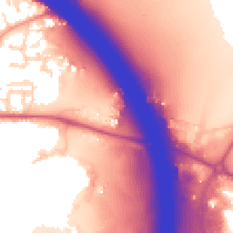 Daytime road noise heatmap for SO30 3LE