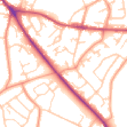 Daytime road noise heatmap for SO30 3LT