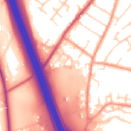 Daytime road noise heatmap for SO30 4DJ