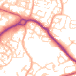 Daytime road noise heatmap for SO30 4NR