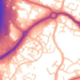 Daytime road noise heatmap for SO30 4SQ