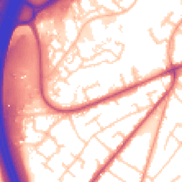 Daytime road noise heatmap for SO30 4TA