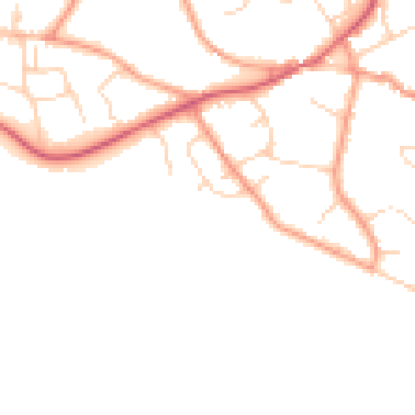 Daytime road noise heatmap for SO41 0AS