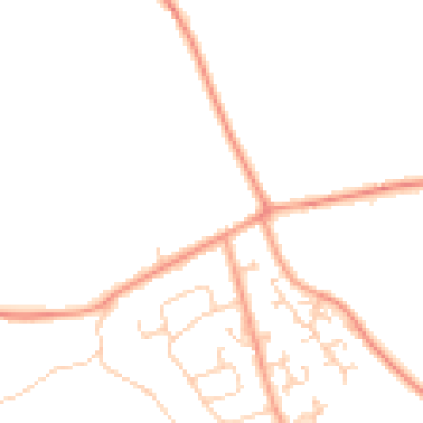 Daytime road noise heatmap for SO41 0DD