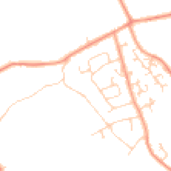 Daytime road noise heatmap for SO41 0EY