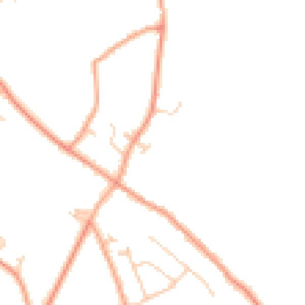 Daytime road noise heatmap for SO41 0FH