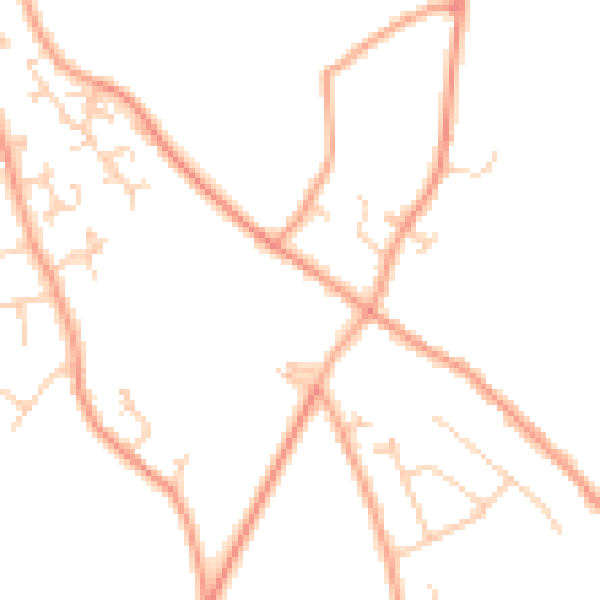 Daytime road noise heatmap for SO41 0FZ