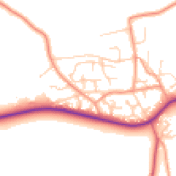 Daytime road noise heatmap for SO41 0LD