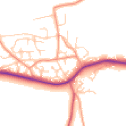 Daytime road noise heatmap for SO41 0LU
