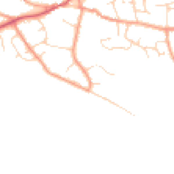Daytime road noise heatmap for SO41 0PY