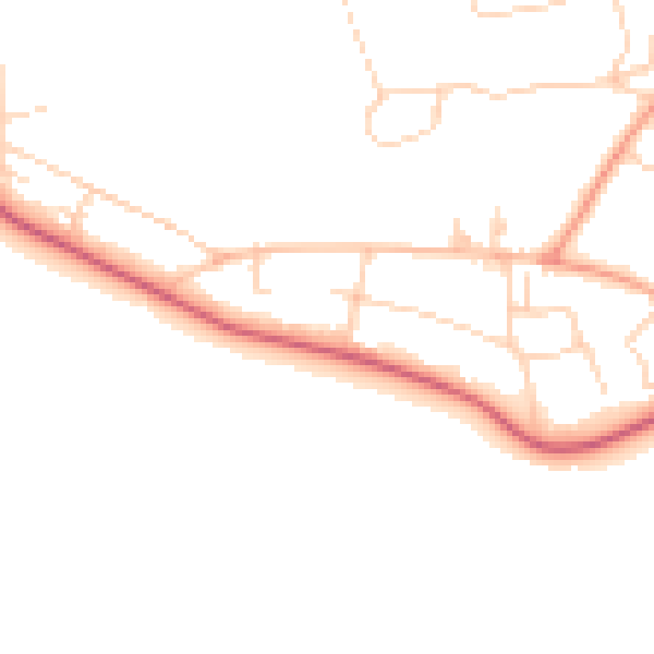 Daytime road noise heatmap for SO41 0UW