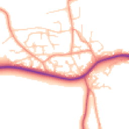 Daytime road noise heatmap for SO41 0ZL