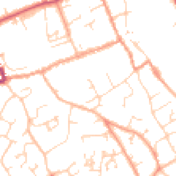 Daytime road noise heatmap for SO41 3RG