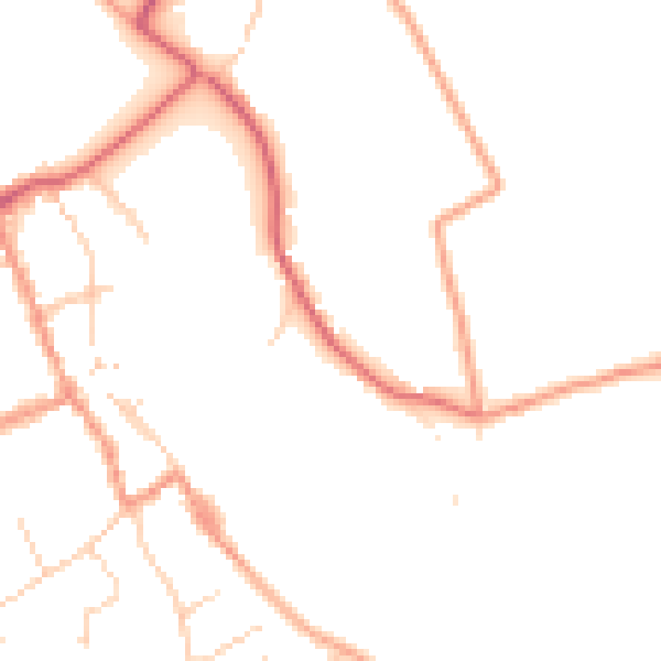 Daytime road noise heatmap for SO41 5SB
