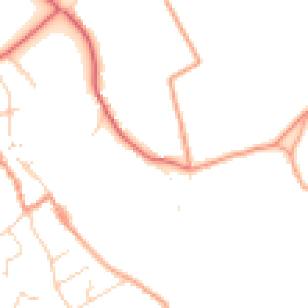 Daytime road noise heatmap for SO41 5TB