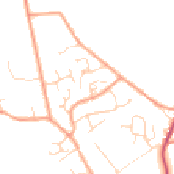 Daytime road noise heatmap for SO41 6AU