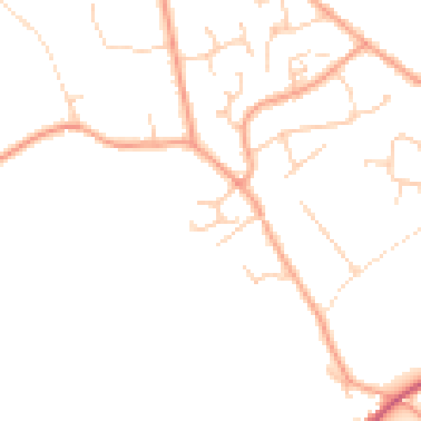 Daytime road noise heatmap for SO41 6ET